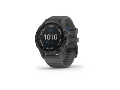 Cмарт-годинник Garmin Fenix 6 Pro Solar Edition Black With Gray Band (010-02410-11/10)