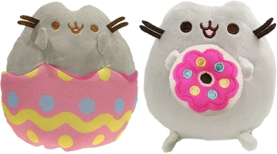 Набор мягких игрушек 2Life Pusheen cat 12х15 см с большим пончиком и кот в яйце v-12379