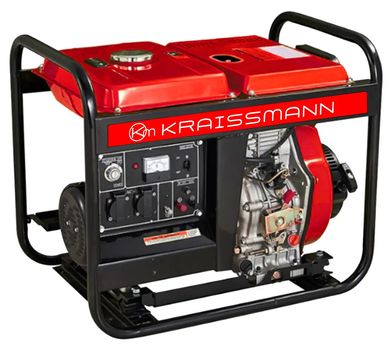 Дизельний генератор KRAISSMANN 8000 DG 1 (макс. 6,5 КВт, однофазний, відкритого типу, вага 110 кг)