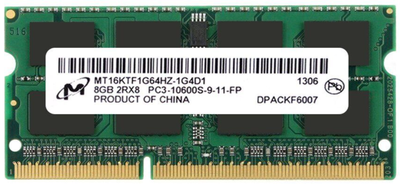 Пам'ять Micron 8GB SO-DIMM DDR3 1333 MHz (MT16KTF1G64HZ-1G4D1)