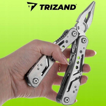 Мультитул Trizand 13 в 1 + 11 бит для выживания в чехле 10,5×5,5×2 см инструмент для выживания