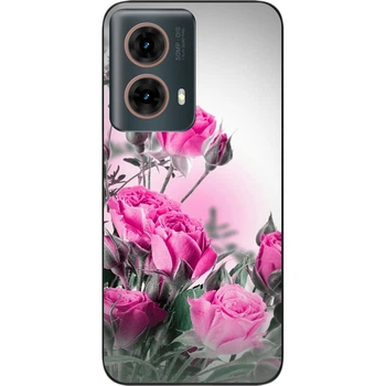 Силиконовый бампер SMTT для Motorola Moto G85 5G с изображением Розовые розы