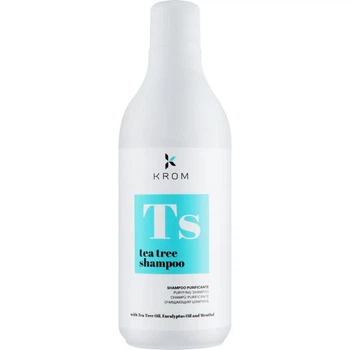 Шампунь KROM TEA TREE очищуючий для жирного волосся з ментолом, 1000 мл