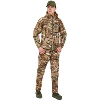 Костюм тактичний (куртка та штани) Military Rangers (поліестер, бавовна, флісова підкладка, р-р 4XL, Чорний) (ZK-T3006_Камуфляж Multicam_4X)