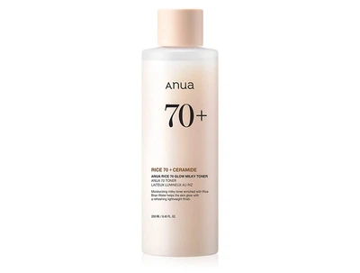 Молочный тонер для сияния кожи лица с рисом ANUA Rice 70 Glow Milky Toner, 250мл (8809640735455)
