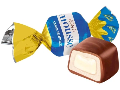 Цукерки КОНТІ 1кг "Konti-mousse" смак молоко