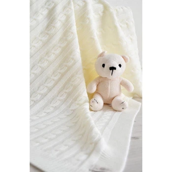 Плед Прованс Soft косы Молочный 140x180 см [104453]