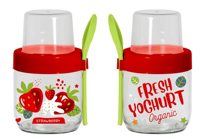 Банка Herevin Fruit-Yoghurt с ложкой и контейнером 425 мл (131615-000)