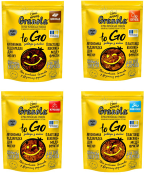 Гранола Good morning Granola To Go Ассорти 140 г х 4 шт (44820192180083)
