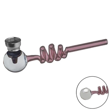 Стеклянная Трубка Спираль "Herb Pipe Pink"