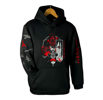 Худі YADRIK Аніме Наруто Ітачі футер (Oversize S) чорний