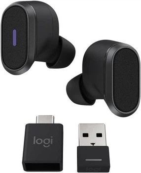 Наушники полностью беспроводные Logitech Zone True Wireless (985-001082) черные