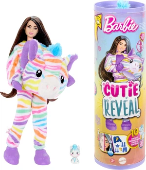 Кукла Barbie Cutie Reveal in Rainbow Zebra Costume - Барби в плюшевом костюме радужной зебры (HRK39) - Игровой набор (Mattel)