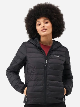 Куртка демісезонна коротка з капюшоном жіноча Regatta Wmn Hood Marizion RWN273-800 34 Чорна (5063019269917)
