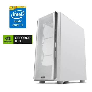 Игровой ПК Vinga Cloud White Tower / Intel Core i5-7500 (4 ядра по 3.4 - 3.8 GHz) / 16 GB DDR4 / 240 GB SSD / nVidia GeForce RTX 2080, 8 GB GDDR6, 256-bit / 650W б/у