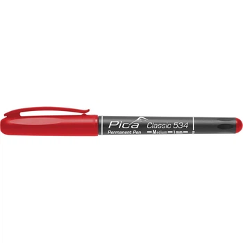 Маркер Pica перманентный Classic 534/40 Permanent Pen Medium, тонкий красный (534/40)