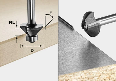 Фреза для зняття фаски S8 HW 30° D25-KL OFK хвостовик 8 мм Festool 499800