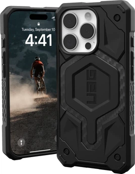 Etui plecki Urban Armor Gear Monarch Pro Magsafe do Apple iPhone 16 Pro Carbon Fiber (114456114242)