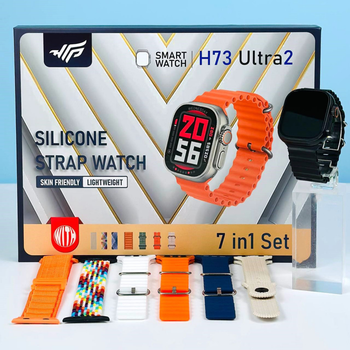 Набор Smart Watch H73 Ultra 2 с 7 ремешками Черный