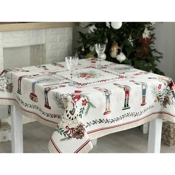 Скатерть новогодняя гобеленовая Limaso CASCANUECES-160D 160 см