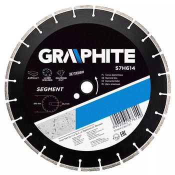 Диск алмазний Graphite 350 х 25.4 мм 57H614 (5902062576149)