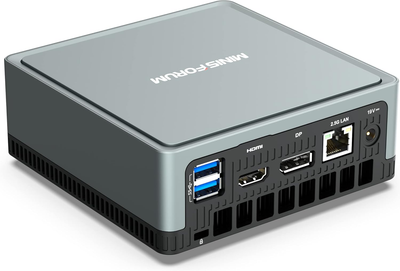 Мини ПК MINIS FORUM UM700 / AMD Ryzen 7 3750H / RAM 16GB / SSD 256GB / Radeon RX Vega 10 / 1 x HDMI / DisplayPort / LAN / Wi-Fi 5 / Bluetooth 5.1 / Windows 11 / Silver