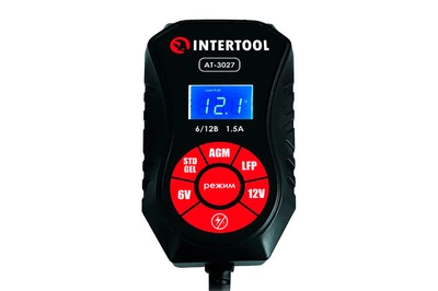 Зарядное устройство Intertool 6/12В 1.5А для автомобилей и мотоциклов аккумуляторное зарядное устройство (DR-P_33IT)
