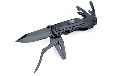Мультитул Сила 7-в-1 для туризма и отдыха плоскогубцы нож открывалка отвертка набор бит (IT-DR_11N)