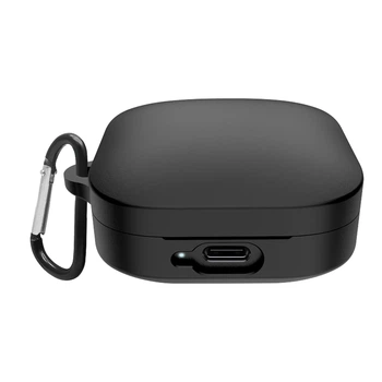 Силиконовый чехол для наушников Xiaomi Redmi Buds 6 Active, Hang Case, черный, ультратонкий защитный кейс толщиной 2 мм, защита от царапин, пыли и ударов, компактный, с карабином для крепления, ArmorStandart (ARM81090)