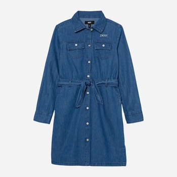 Подростковое платье для девочки DKNY 536135518 146 см Синее (1159818427)