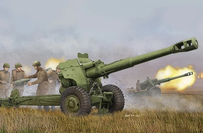 Сборная модель 1/35 пушка-гаубица152-мм Д-20 Индекс ГРАУ – 52-П-546 towed Gun-Howitzer Trumpeter 02333