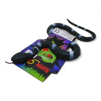 Змея игрушечная, резиновая (50 см) черная MIC W9057