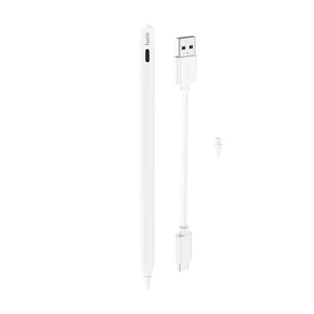 Стилус Hoco GM113 для iPad Pro/Mini/Air активный 1.5мм наконечник наклон Palm Rejection магнитный крепеж до 7ч белый