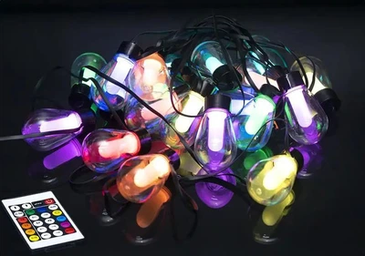 Гирлянда Smart RGB с пультом Ретро цветная, 20шт в боксе, 9м D-57