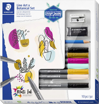 Набір для малювання Staedtler Line Art x Botanical Set 61 371-2 10 шт (4007817102374)