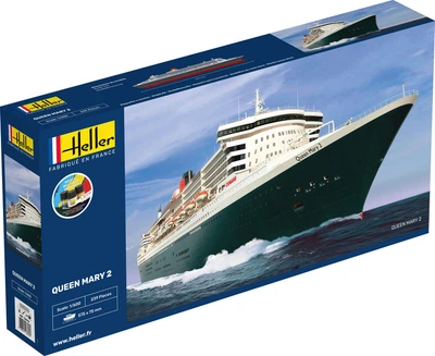 Сборная модель 1/600 океанский лайнер Queen Mary 2 Стартовый набор Heller 56626