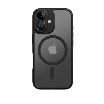 Чехол для iPhone 16 c Magsafe Rock Guard Touch Series матовый с закрытой камерой Titanium Black
