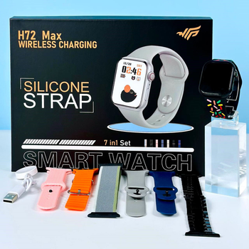 Набор Smart Watch H72 Max с 7 ремешками Черный
