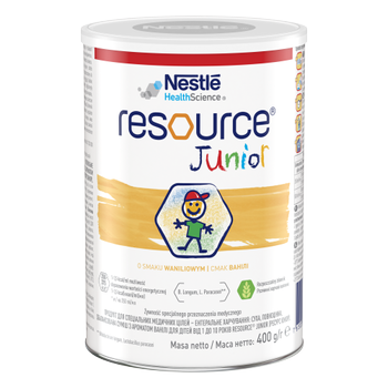 Энтеральное питание Resource Junior Nestle Ресурс Юниор со вкусом ванили для детей от 1 года 400 г (7613033864919)