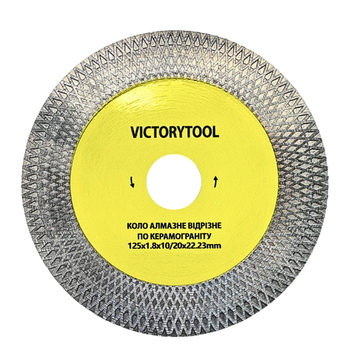 Алмазный диск для плитки VICTORYTOOL 125 мм 125х1,8х22,23 PRO GRES