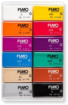 Набір полімерної глини Fimo Professiona Basic Colour 12 кольорів x 25 г (4007817053485)