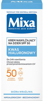 Krem do twarzy Mixa nawilżający Kwas Hialuronowy przeciw przesuszeniom SPF50 50 ml (3600551153308)