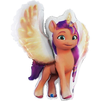 Фольгированный шар Grabo большая фигура My Little Pony Sunny Alicorn Пони Санни 32" 81 см 9292