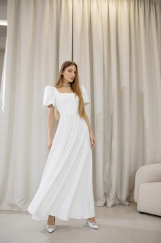 Довга сукня vintage S білий 43338017