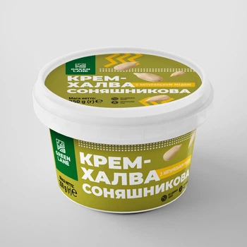 Паста з насіння соняшника (крем-халва) з медом і морською сіллю 350 г., без доданого цукру, консервантів