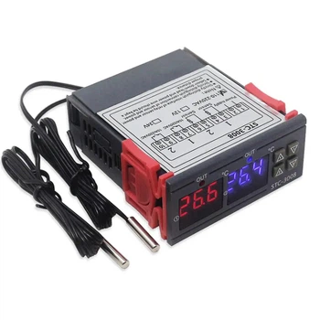 Терморегулятор STC-3008 двухзонный -55-120 С, +/-1 С, 220V, 10A
