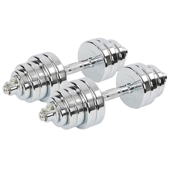 Гантели разборные стальные хромированные 40кг SP-Sport (TA-8044-40) 2шт по 20кг Хром