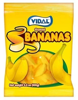 Желейні цукерки Банани Gummi Bananas Vidal 100 г