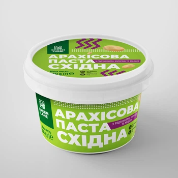 Арахісова паста з курагою, родзинками, медом 350 г., натуральна, без доданого цукру СХІДНА