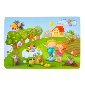 Puzzle drewniane Haba W ogrodzie 30 x 21 cm 8 elementów (4010168241128)